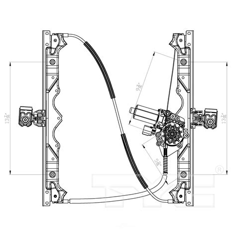 Power Window Motor And Regulator Assembly SRT8 Sport Utility Front