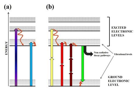 Jablonski Diagrams Showing Simplified Photon Absorption A Linear Download Scientific Diagram