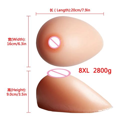 Big Promotion Artificial Breast Forms Silicone Breast Fake Boobs 2800g