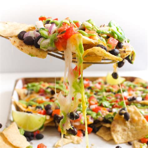 Loaded Vegetarian Nachos Sheet Pan Fannetastic Food