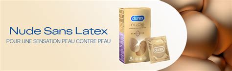 Durex Nude Sans Latex Pr Servatifs Extra Lubrifi S Taille Standard Convient Aux