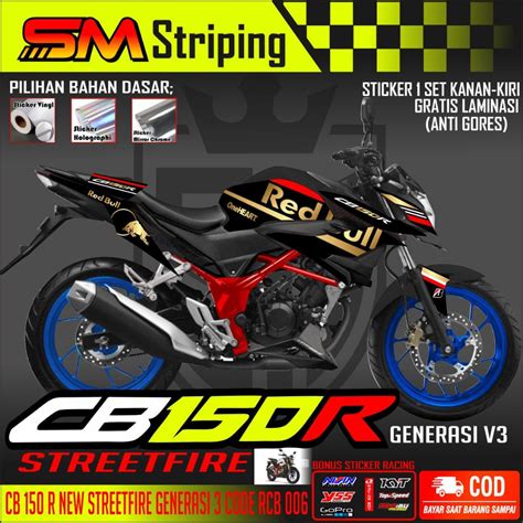 Jual STRIPING CB150R V3 STRIPING STIKER CB150R NEW V3 STREET FIRE V3