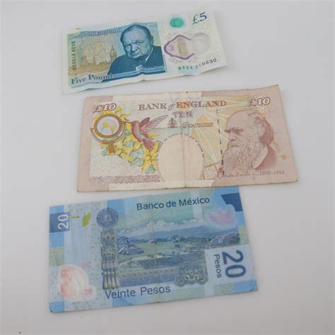 British Pounds And Mexican Pesos 3 Pieces Property Room