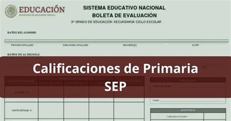 Consulta De Calificaciones De Primaria SEP 2024 Pasos Para Descargar E