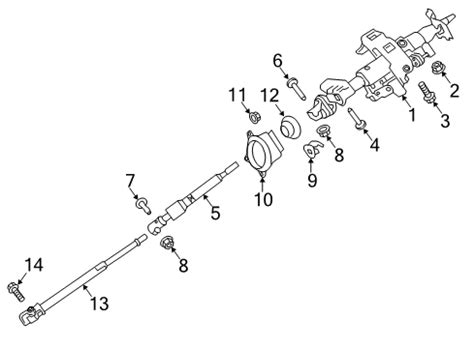 Steering Column Wheel Steering Gear Linkage Nissan Titan Xd