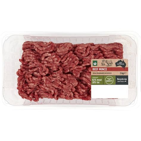 Woolworths Beef Mince 1kg Woolworths