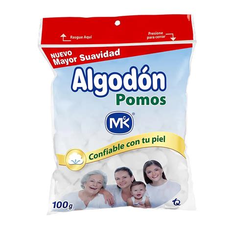 Algodon Mk Pomos Bolsa Con G Drogueria Salud Market