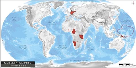 German Empire Map German Colonial Empire Map