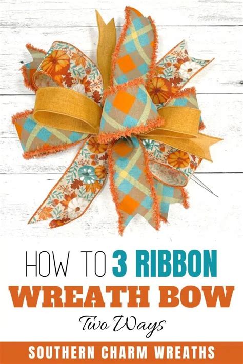 How To Make A Ribbon Wreath Bow Two Ways Wreath Bow Making Bows