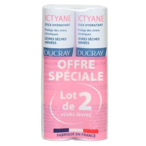 Ictyane Stick Lèvres Soin hydratant pour lèvres sèches 2 x 3g