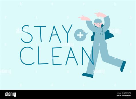 Stay Clean And Stay Safe Message Vector Stock Vector Image And Art Alamy