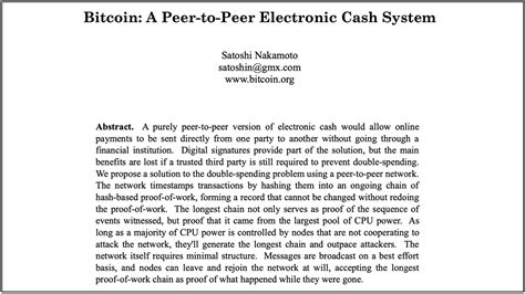 Satoshi Nakamoto's bitcoin white paper turns 14 today - Royals Blue