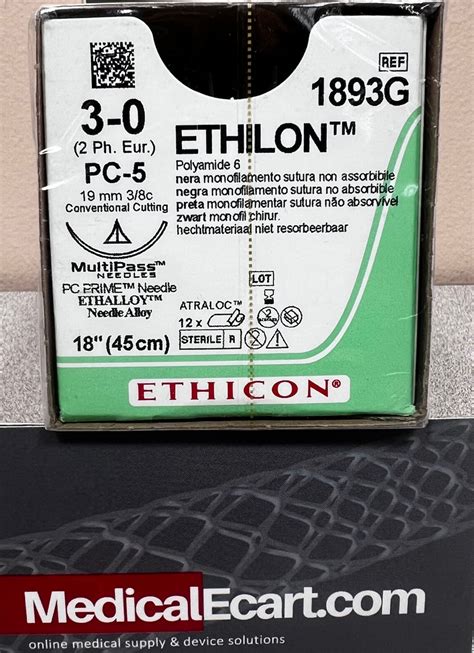 Ethicon Suture Super Ethilon Straight