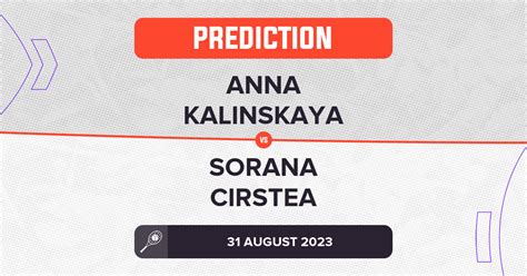 Anna Kalinskaya Vs Sorana Cirstea Prediction US Open 2023