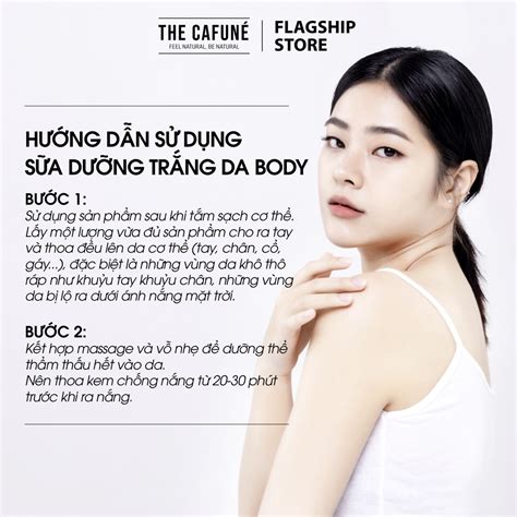 Mua Kem Body Dưỡng Trắng Da The Cafuné kết cấu dạng lotion thẩm thấu