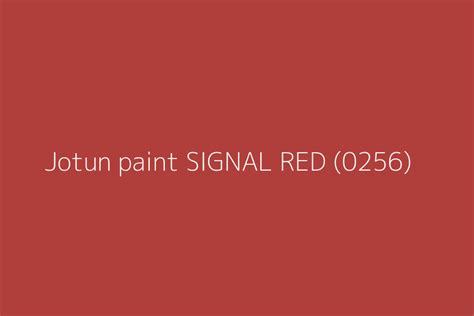 Jotun Paint Signal Red Color Hex Code