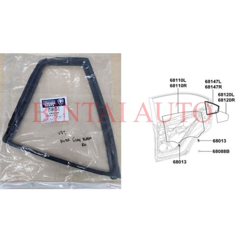 PROTON SAGA VVT 2016 REAR QUETER GLASS RUBBER BELAKANG TIGA SEGI