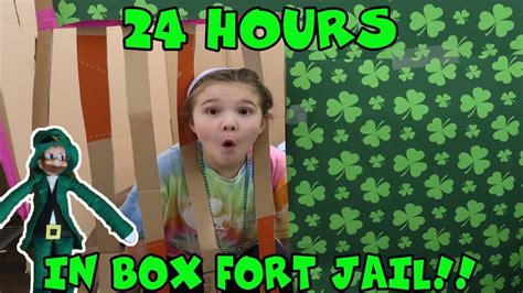 24 Hours In Leprechaun Box Fort Jail With No Lol Dolls Mean Elf On The