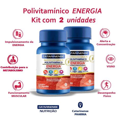 Polivitam Nico Energia Catarinense Pharma Cps Kit Un