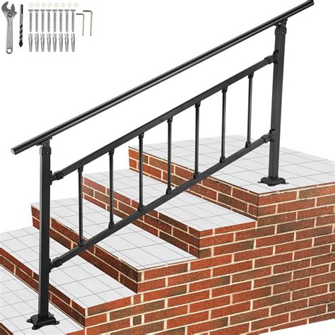 Vevor Outdoor Stair Railing Fits For Steps Transitional Wrought