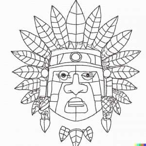 Mascara Indigena Para Colorir - 27+ Desenhos de Máscara de Índio para Imprimir e Colorir/Pintar