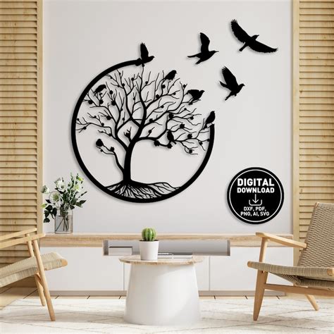 Tree of Life and Birds Metal Wall Art, Metal Wall Art Designs, Wall Art Boutique, Designer ...