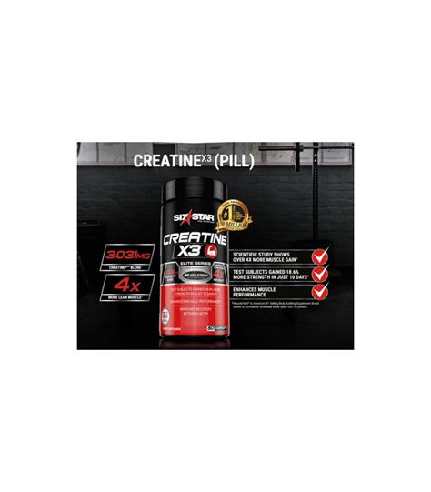 Six Star Pro Nutrition Elite Series Creatine X3 60 Capsules