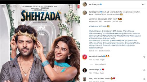 Kartik Aaryan Unveils Shehzada New Poster ThePrint ANIFeed