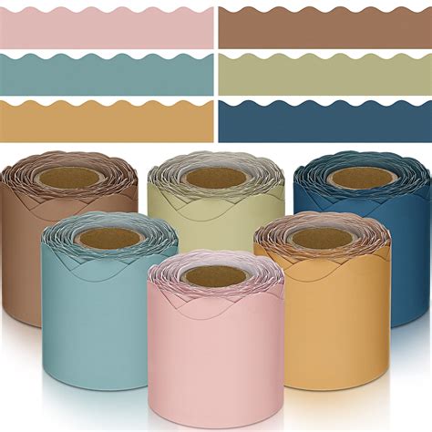 Buy 6 Rolls 196 8 Ft Colorful Classroom Borders For Bulletin Board