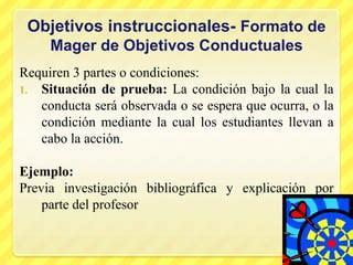 Redacci N De Objetivos Instruccionales Ppt