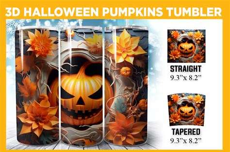 Pumpkin Sublimation Oz Tumbler Wrap Graphic By Qasimgraphic