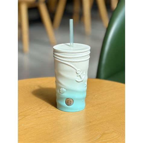 Ins Starbucks 22th Anniversary Celebration Cup New Style Sea Blue