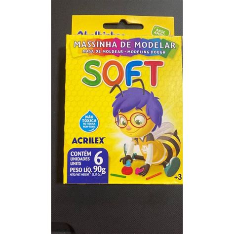 Massinha De Modelar Cores Soft Acrilex Shopee Brasil