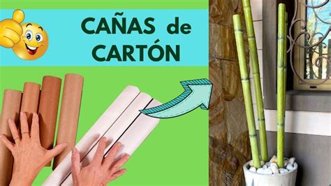 Reciclando TUBOS DE CARTÓN para CREAR 2 Modelos deCAÑAS de BAMBÚ