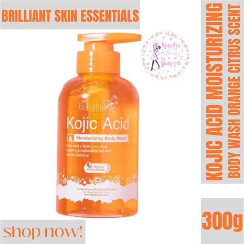 Brilliant Skin Kojic Acid Moisturizing Body Wash Orange Citrus Scent