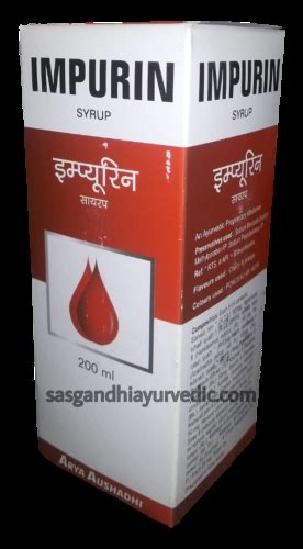 Arya Aushadhi Impurin Syrup 200ml Sas Gandhi Ayurvedic