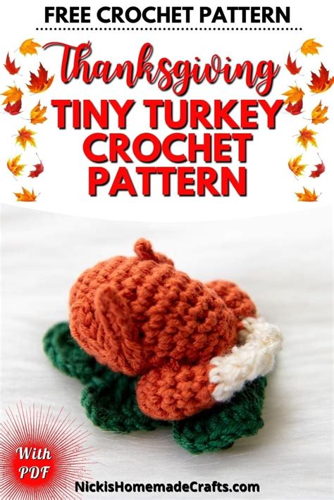 Tiny Crochet Roasted Turkey Amigurumi Free Pattern Nicki S Homemade