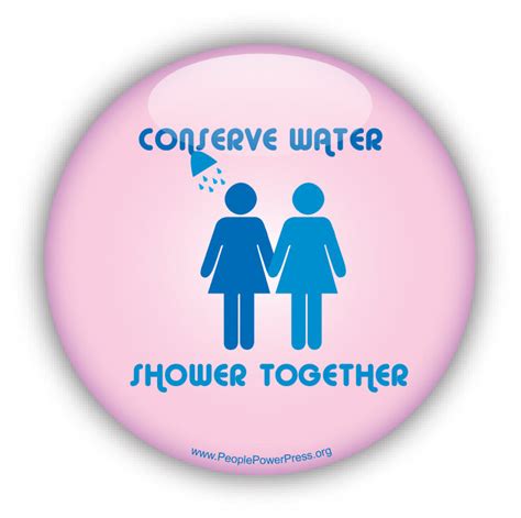 Conserve Water Shower Together Girls People Power Press For