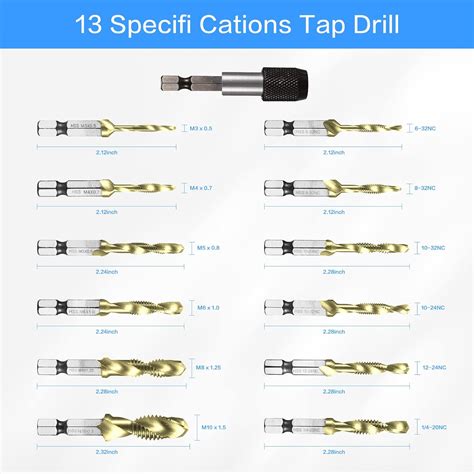 13 Pcs Combination Drill & Tap Bit Set – DKIBBITH