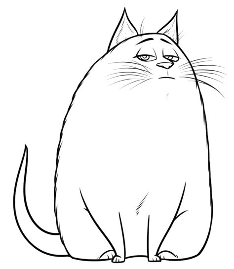 Fat Cat Coloring Pages At Free Printable Colorings