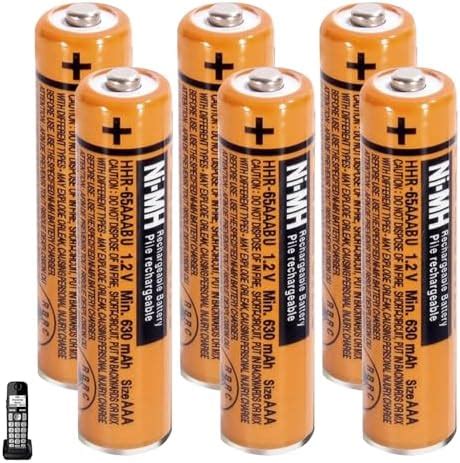 JAPUSOON 6 Pack HHR 65AAABU NI MH AAA Batería Recargable para Panasonic