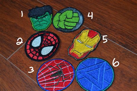 Marvel Character Symbols And Faces Iron On Patches Etsy