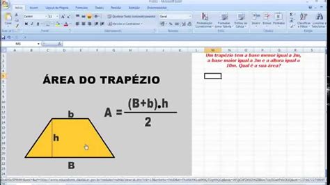 Como Calcular A área Do Trapézio Youtube