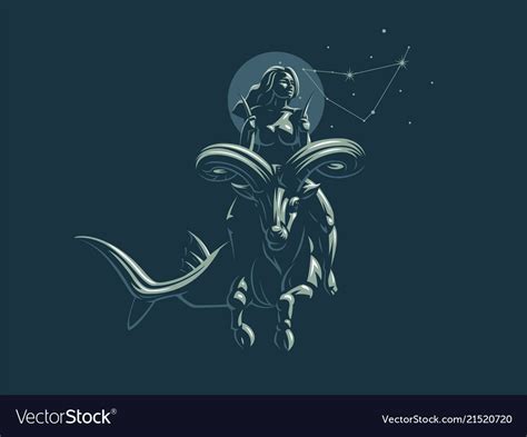 Sign Of The Zodiac Capricorn Royalty Free Vector Image