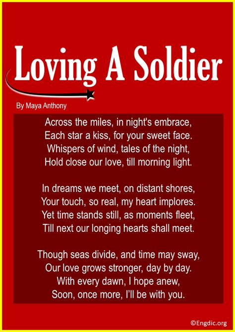 10 Best Poems About Loving A Soldier Engdic