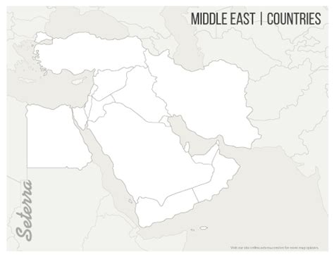 Empty Middle East Map Amargo Marquita