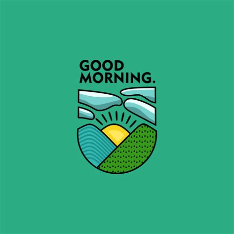 good morning logo illustration in flat design 17047610 Vector Art at Vecteezy