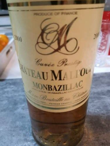 Ch Teau De Malfourat Cuv E Prestige Monbazillac Vivino L Tzebuerg