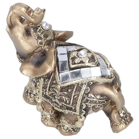 Garosa Figurine en résine Éléphant Statue Figurine Feng Shui Résine