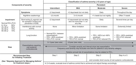 Asthma Management Chart Ponasa